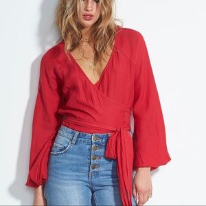 Billabong Pink Wrap Top